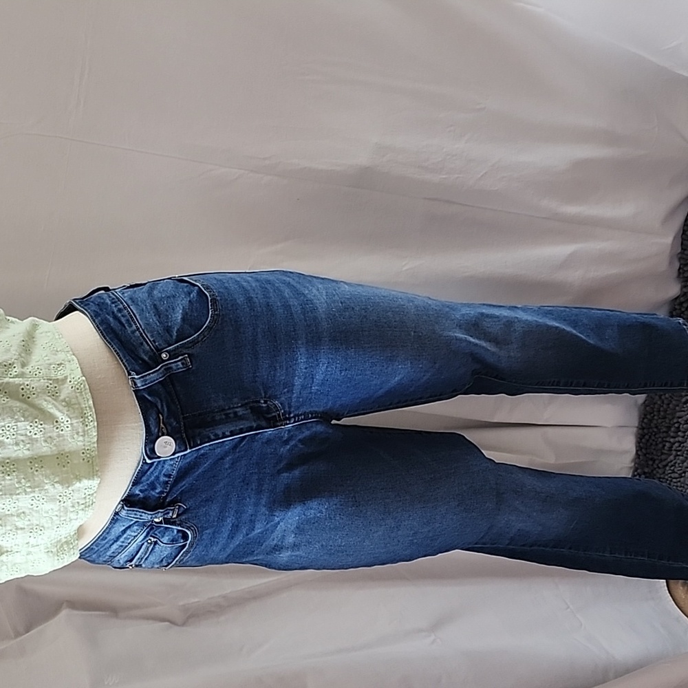 Ashley Mason Women Blue‎ Wash Denim Straight Leg Jeans Size 9